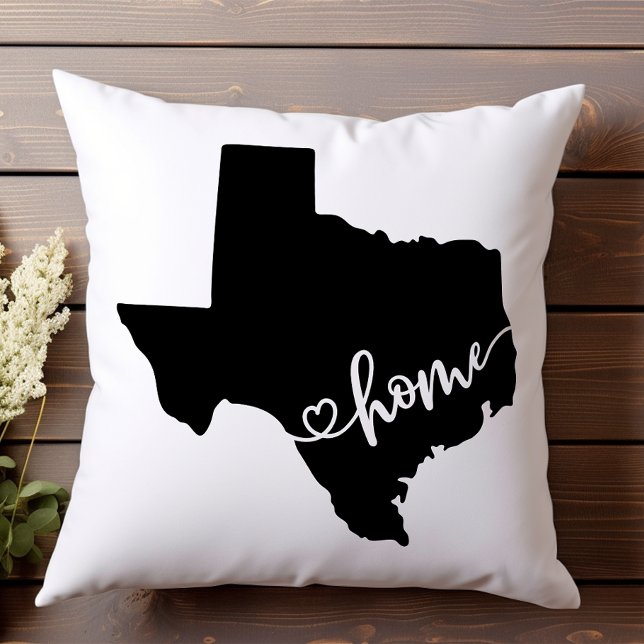 Home State Outline Heart Texas Cushion (Creator Uploaded)