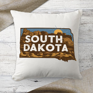 Home State Retro Colour South Dakota Cushion