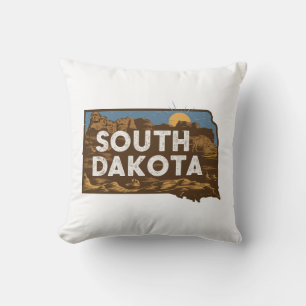Home State Retro Colour South Dakota Cushion