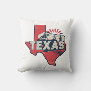 Home State Retro Colour Texas Cushion