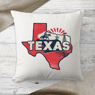 Home State Retro Colour Texas Cushion