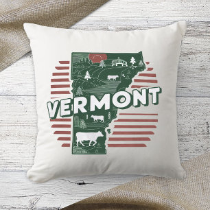 Home State Retro Colour Vermont Cushion