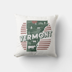 Home State Retro Colour Vermont Cushion