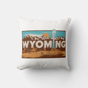Home State Wyoming Retro Colour Cushion