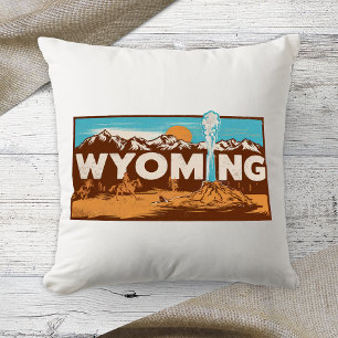 Home State Wyoming Retro Colour Cushion