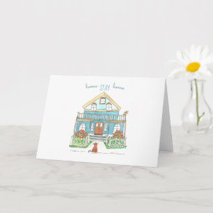 Home Stay Home Social Distancing Note Card