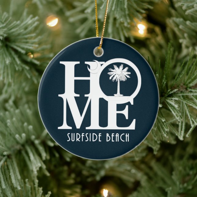 HOME Surfside Beach SC Ceramic Ornament (Tree)