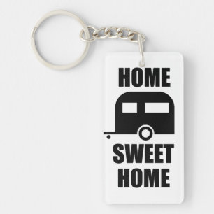Home Sweet Camper Trailer Keychain