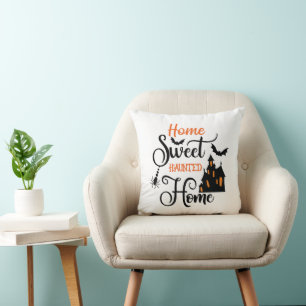 Home sweet Haunted Home Halloween  Cushion
