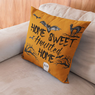 Home Sweet Haunted Home Halloween Cushion