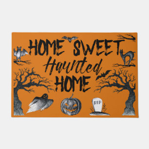 Home Sweet Haunted Home Halloween Doormat