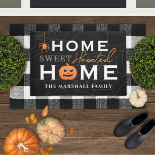 Home Sweet Haunted Home Personalised Halloween Doormat