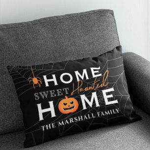Home Sweet Haunted Home Personalized Halloween Decorative Cushion