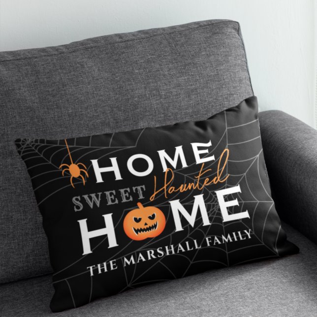Home Sweet Haunted Home Personalized Halloween Decorative Cushion (Creator Uploaded)