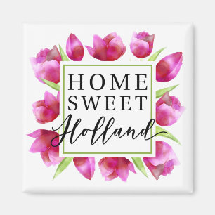 Home Sweet Holland: Pink Tulips Dutch Tulpen Gift Magnet
