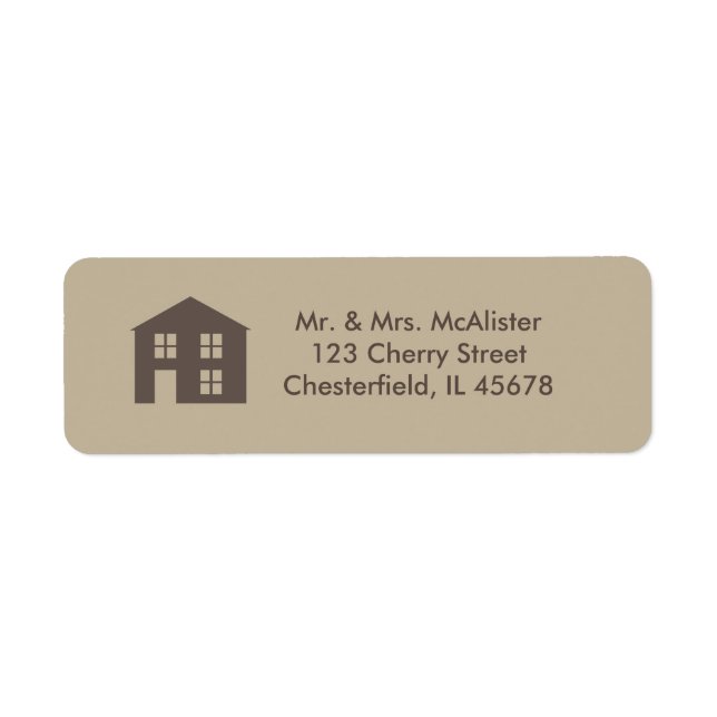 Home Sweet home address label Return Address Label (Front)