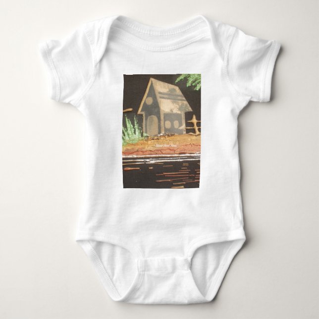 Home Sweet Home Art Print Baby Bodysuit (Front)
