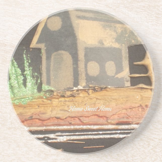 Home Sweet Home Art Print Coaster (Front)