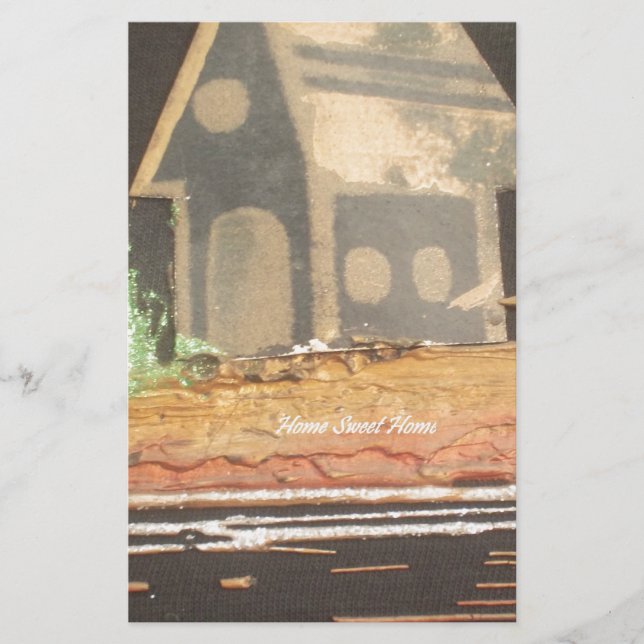 Home Sweet Home Art Print Stationery (Front)