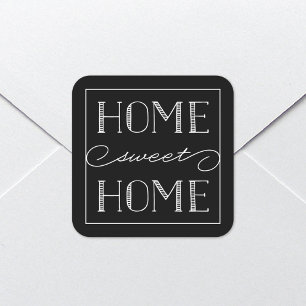 Home Sweet Home Black   Stationery Party Stickers