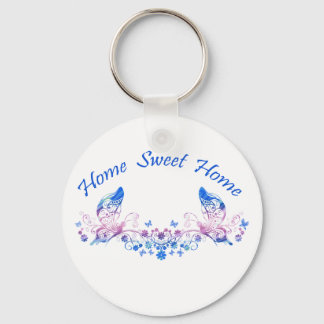Home Sweet Home Butterfly Design Key Ring