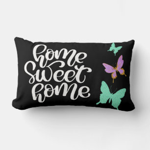 Home Sweet Home Butterfly Lumbar Cushion