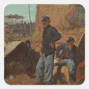 Home, Sweet Home, c.1863 (oil on canvas) Square Sticker