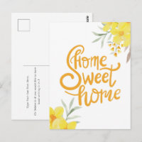 Home Sweet Home Chic Yellow Flowers Congrats