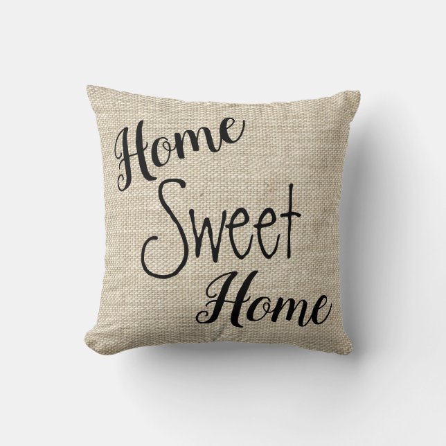Home Sweet Home Country Throw Pillow (Front)