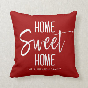 Home Sweet Home   Custom Family Name Cushion
