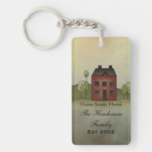 Home Sweet Home Custom Name Keychain