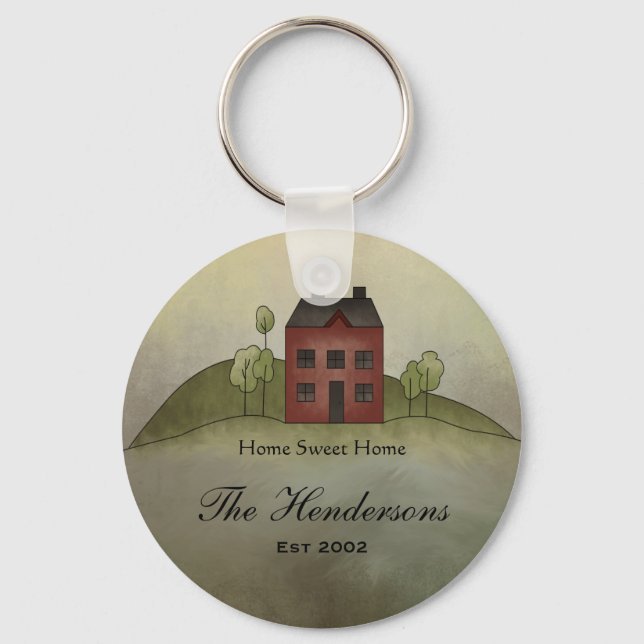 Home Sweet Home Custom Name Keychain (Front)