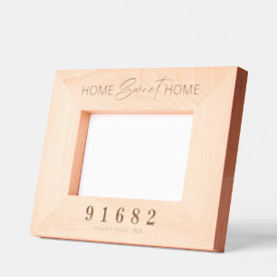 Home Sweet Home Custom Zip Code Etched Frames
