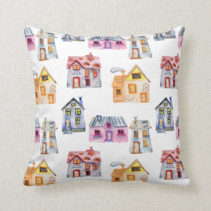 Home sweet home Cute houses Cushion