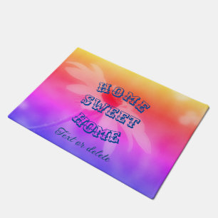 Home Sweet Home Daisy Flower Personalised Doormat