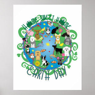Home Sweet Home Earth Day Animals Print