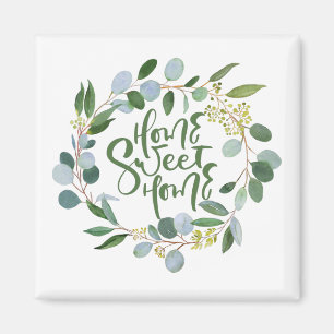 Home Sweet Home Eucalyptus Wreath  Magnet