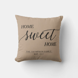 Home Sweet Home Family Name Cushion