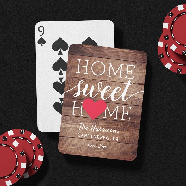 Home Sweet Home | Family Name & Hometown Playing Cards (Creator Uploaded)