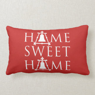 Home Sweet Home Fleur Raincross Design - Red - Lumbar Cushion