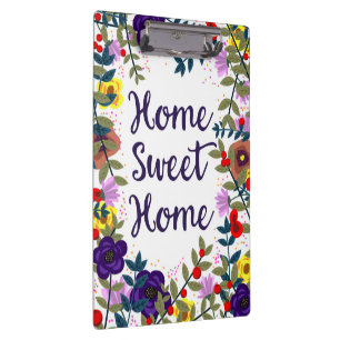 Home Sweet Home Floral Reef Clipboard