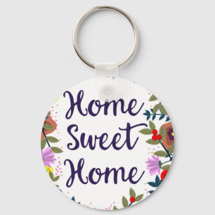 Home Sweet Home Floral Reef Key Ring