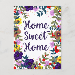 Home Sweet Home Floral Reef Postcard