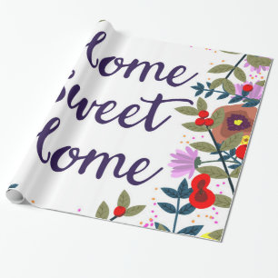Home Sweet Home Floral Reef Wrapping Paper
