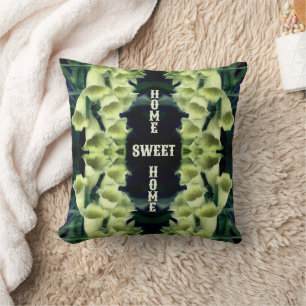 Home Sweet Home Foxglove Flowers Abstract Cushion