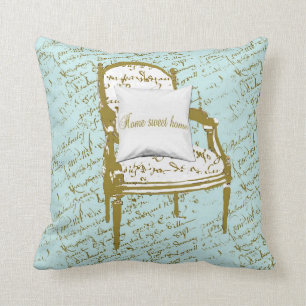 Home Sweet Home, French Script Cushion