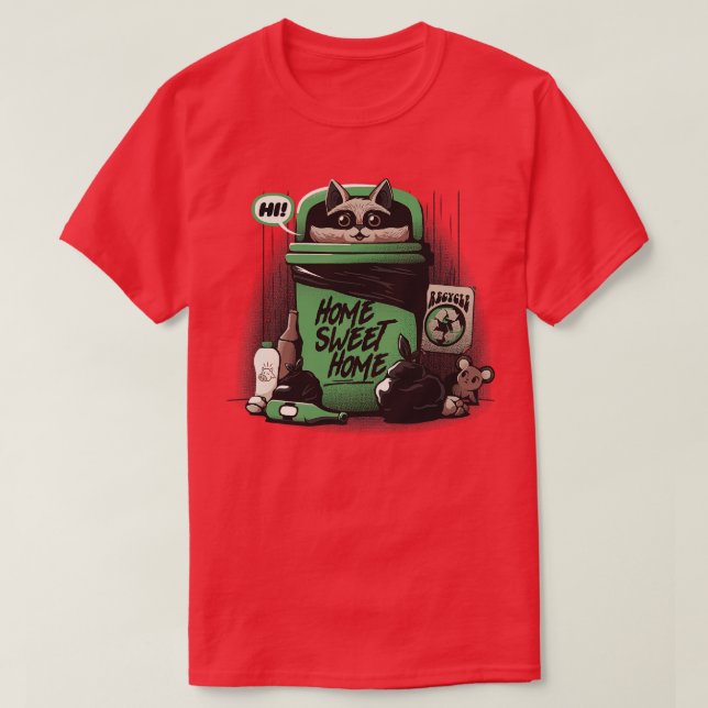 Home Sweet Home Garbage Racoon by Tobe Fonseca T-Shirt (Design Front)