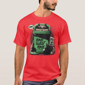 Home Sweet Home Garbage Racoon by Tobe Fonseca T-Shirt