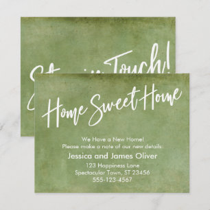 Home Sweet Home Grunge Light Green Announcement