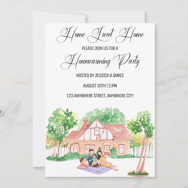 Home Sweet Home House Warming Party Invitation (Front)
